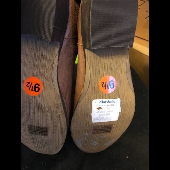 Steve Madden size 9.5 Tan Leather Heeled Ankle Booties NWT - Picture 11 of 13